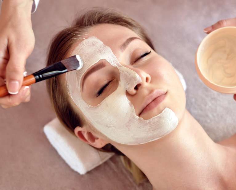 Face peeling mask, spa beauty treatment, skincare